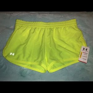 Brand New! Under Armour shorts with briefs-yellow